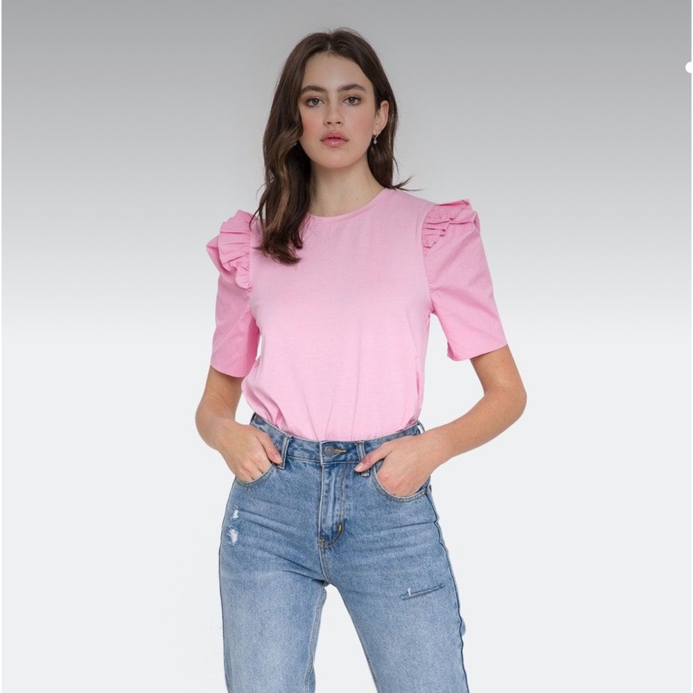 BNWT English Factory Ruffle top Size M